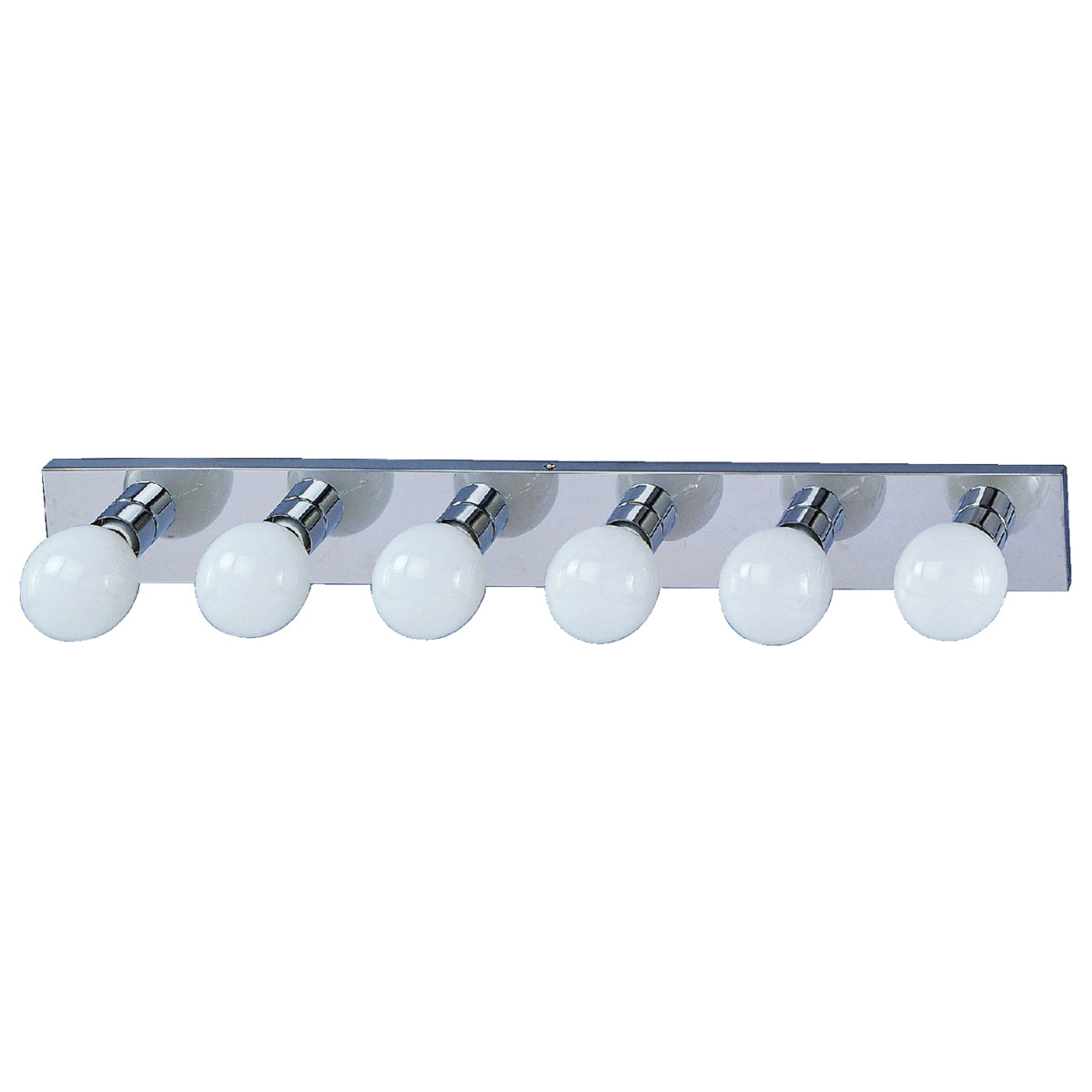 Boston Harbor V5CH06 Vanity Bar Fixture, 100 W, 6-Lamp, G Lamp, Steel Fixture, Chrome Fixture, Chrome Fixture