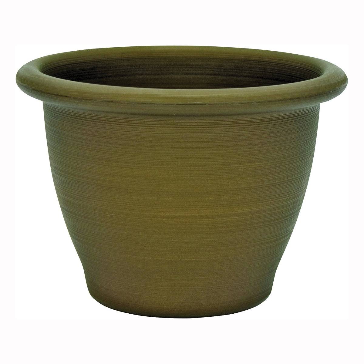Southern Patio Toscana TN0912AB Planter, 9 in W, 9 in D, Round, Plastic, Antique Bronze