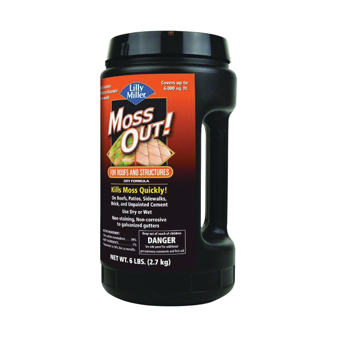 Moss Out! 100099153 Moss and Algae Killer, Granular, White, 6 lb