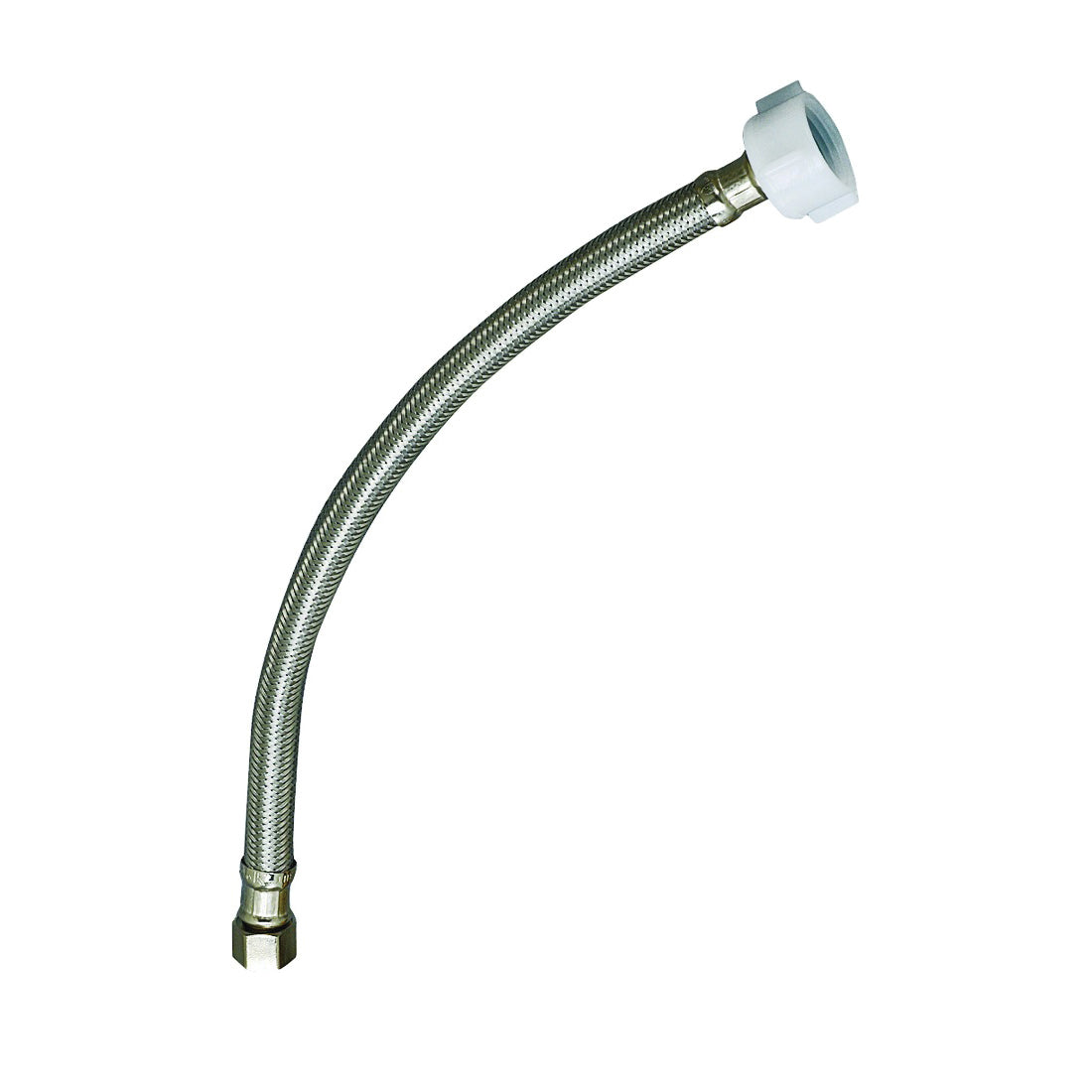 Plumb Pak EZ Series PP23844 Toilet Supply Tube, 1/2 in Inlet, Compression Inlet, 7/8 in Outlet, Ballcock Outlet, 16 in L