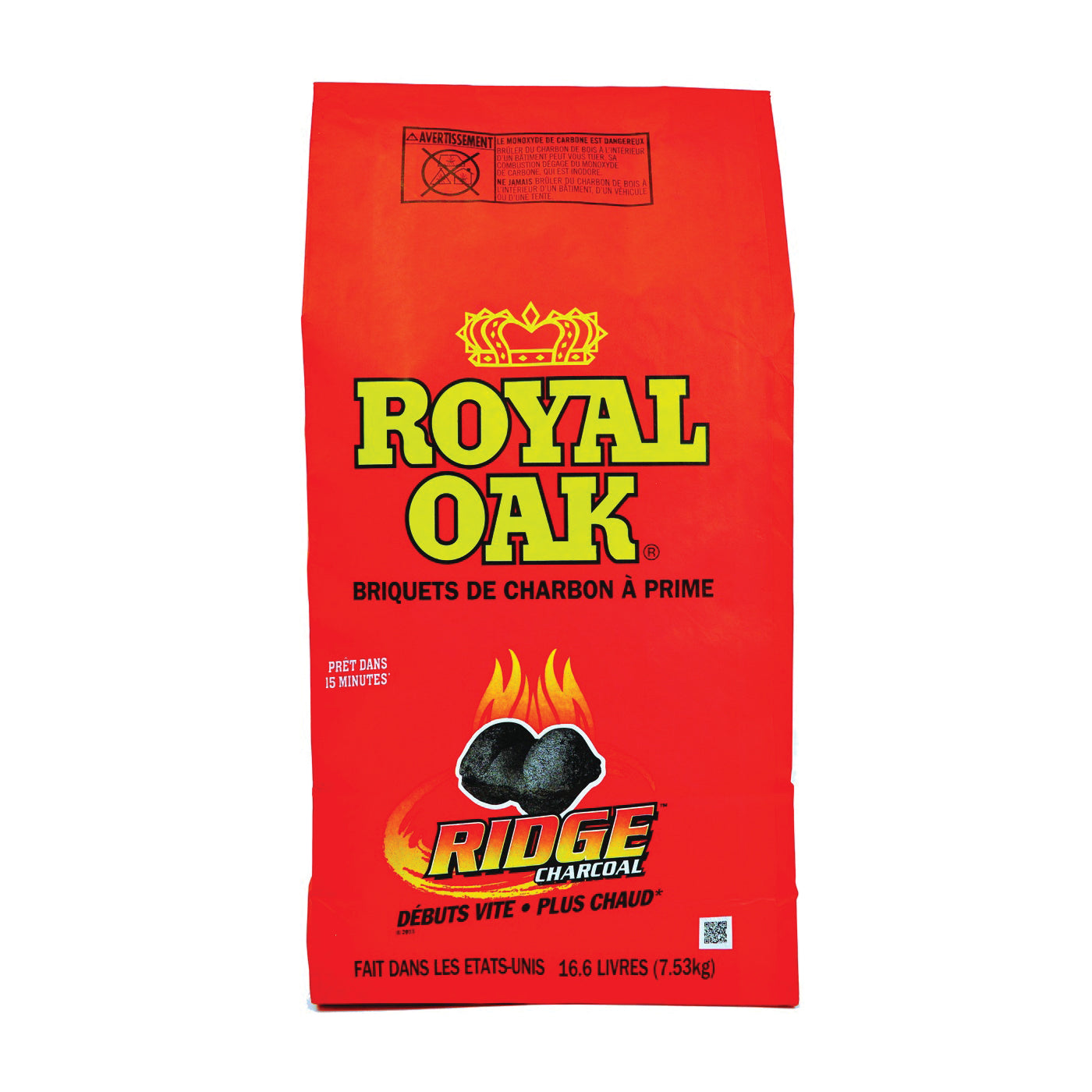 ROYAL OAK 192-273-021 Charcoal Briquettes, 16.6 lb Bag