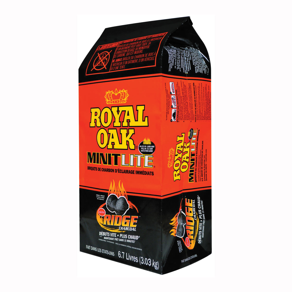 ROYAL OAK 198-210-229 Lite Charcoal, 6.7 lb Bag