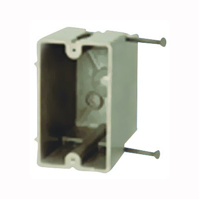 fiberglassBOX 1098-N Electrical Box, 1 -Gang, Fiberglass Reinforced Polyester BMC, Beige/Tan, Wall Mounting