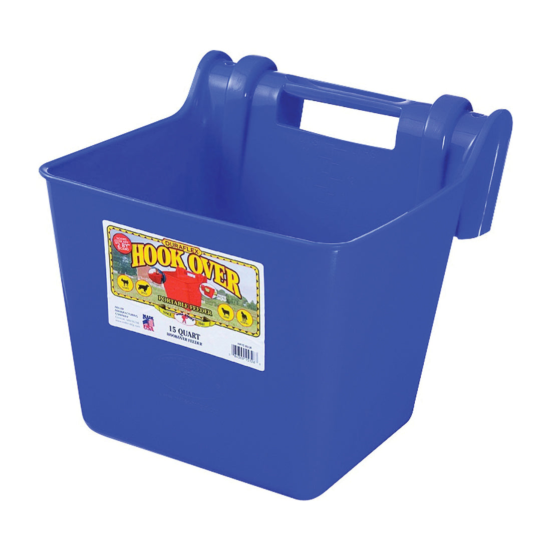 Little Giant HF15BLUE Hook Over Feeder, 15 qt Volume, Polyethylene, Blue