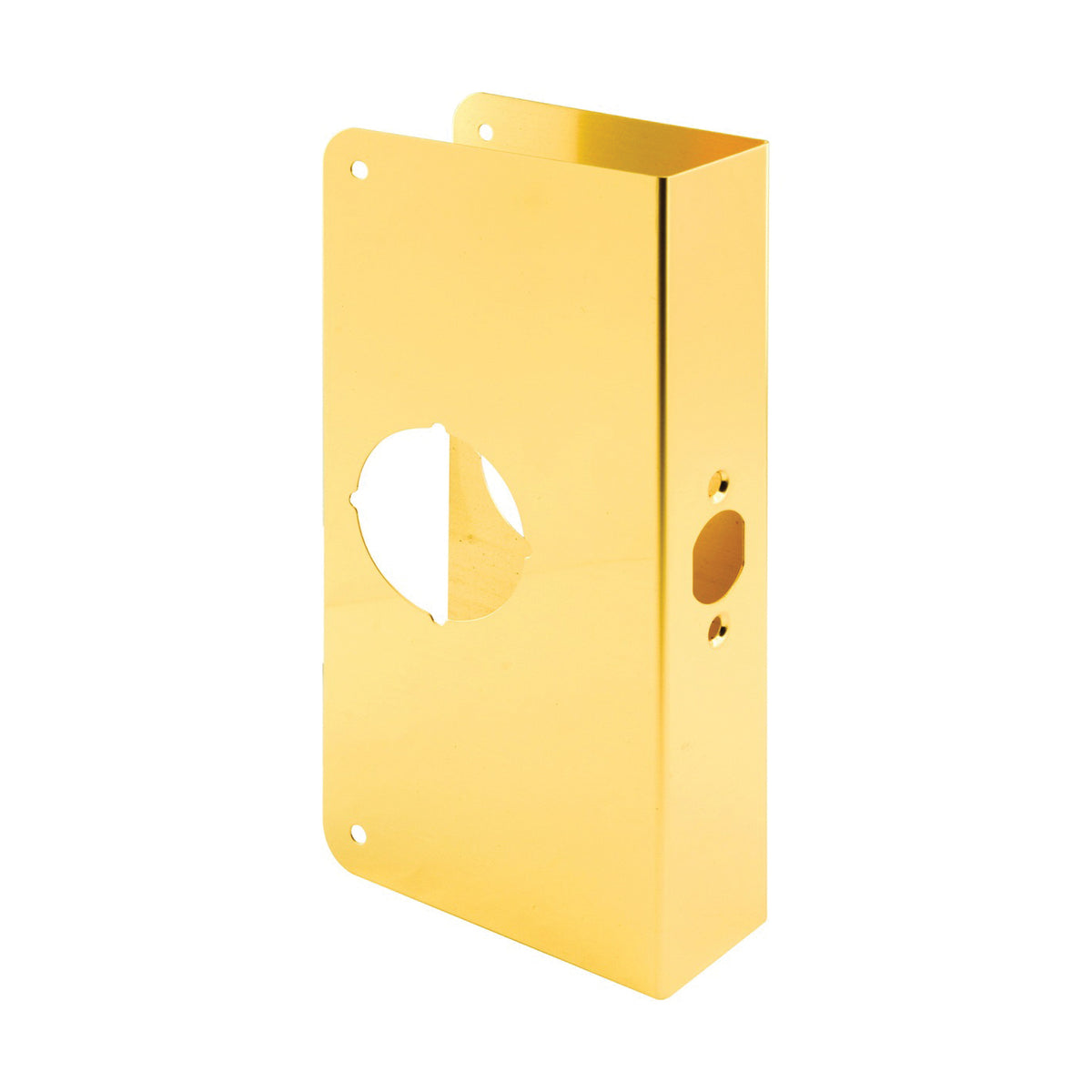 Prime-Line U9550 Lock and Door Reinforcer, 2-3/4 in Backset, 1-3/4 in Thick Door, Brass, Brass, 9 in H, 4-5/16 in W
