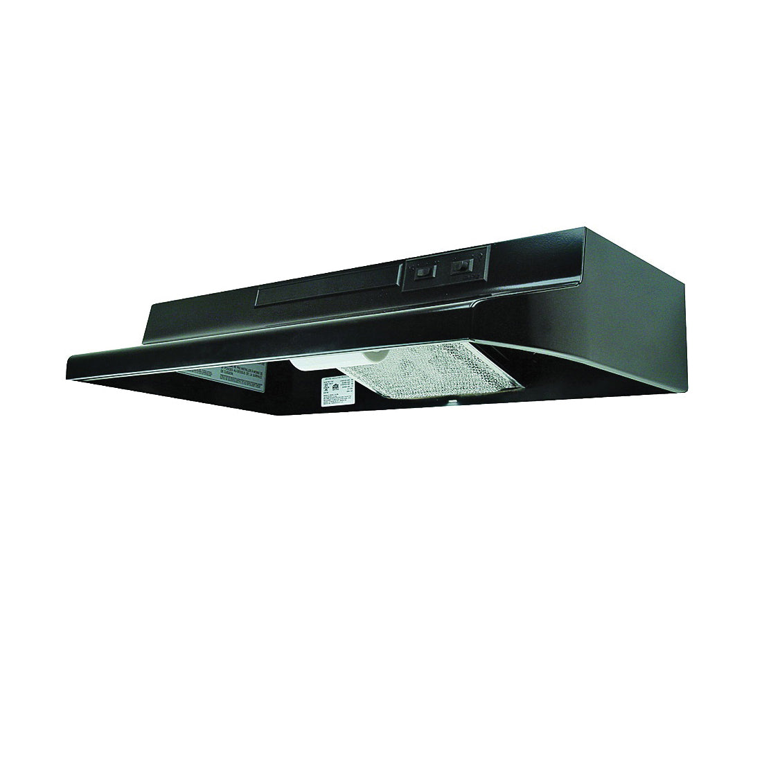 Air King Advantage AV Series AV1306 Range Hood, 180 cfm, 2 Fan, 30 in W, 12 in D, 6 in H, Cold Rolled Steel, Black