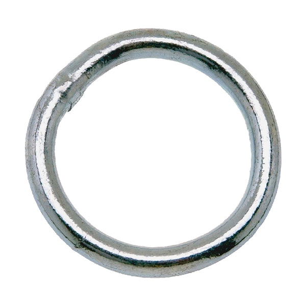 Campbell T7660841 Welded Ring, 200 lb Working Load, 1-1/4 in ID Dia Ring, #4 Chain, Steel, Zinc