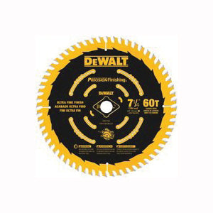 DeWALT Precision Framing DW3596B10 Saw Blade, 7-1/4 in Dia, 5/8 in Arbor, 60-Teeth, Carbide Cutting Edge