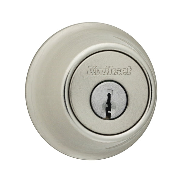 Kwikset 66015RCLRCSK3BX Deadbolt, Metal, Satin Nickel, 2-3/8 to 2-3/4 in Backset