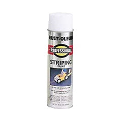 RUST-OLEUM PROFESSIONAL 2593838 Striping Paint Spray, White, 18 oz, Aerosol Can