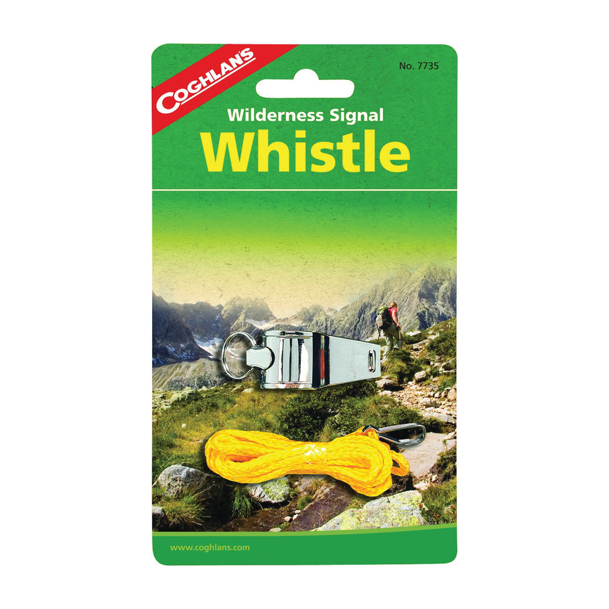 COGHLAN'S 7735 Camp Whistle With Lanyard, Nickel