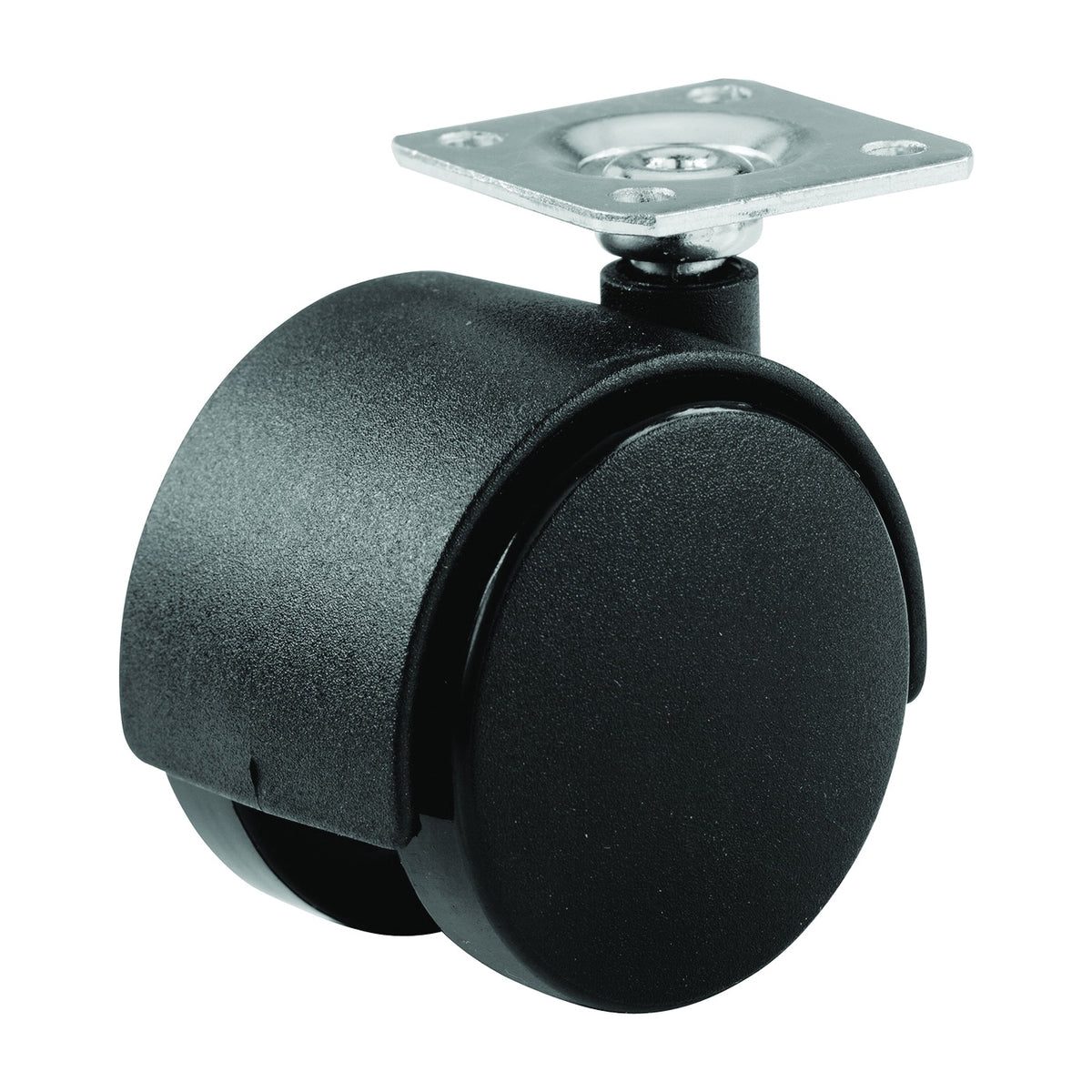 Shepherd Hardware 9417 Swivel Caster, 2 in Dia Wheel, Nylon/Urethane Wheel, Black, 75 lb