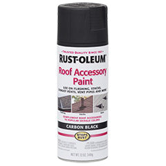 RUST-OLEUM STOPS RUST 285227 Paint, Flat, Carbon Black, 12 oz, Can