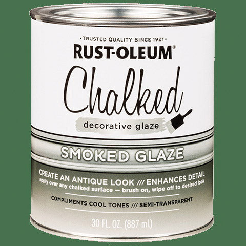 RUST-OLEUM CHALKY 315883 Decorative Glaze, Satin, Smoked, 30 oz
