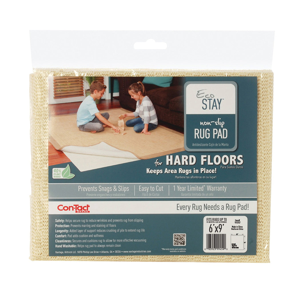 Con-Tact V14767 Rug Pad, 9 ft L, 6 ft W, Non-Slip Surface, Polyester