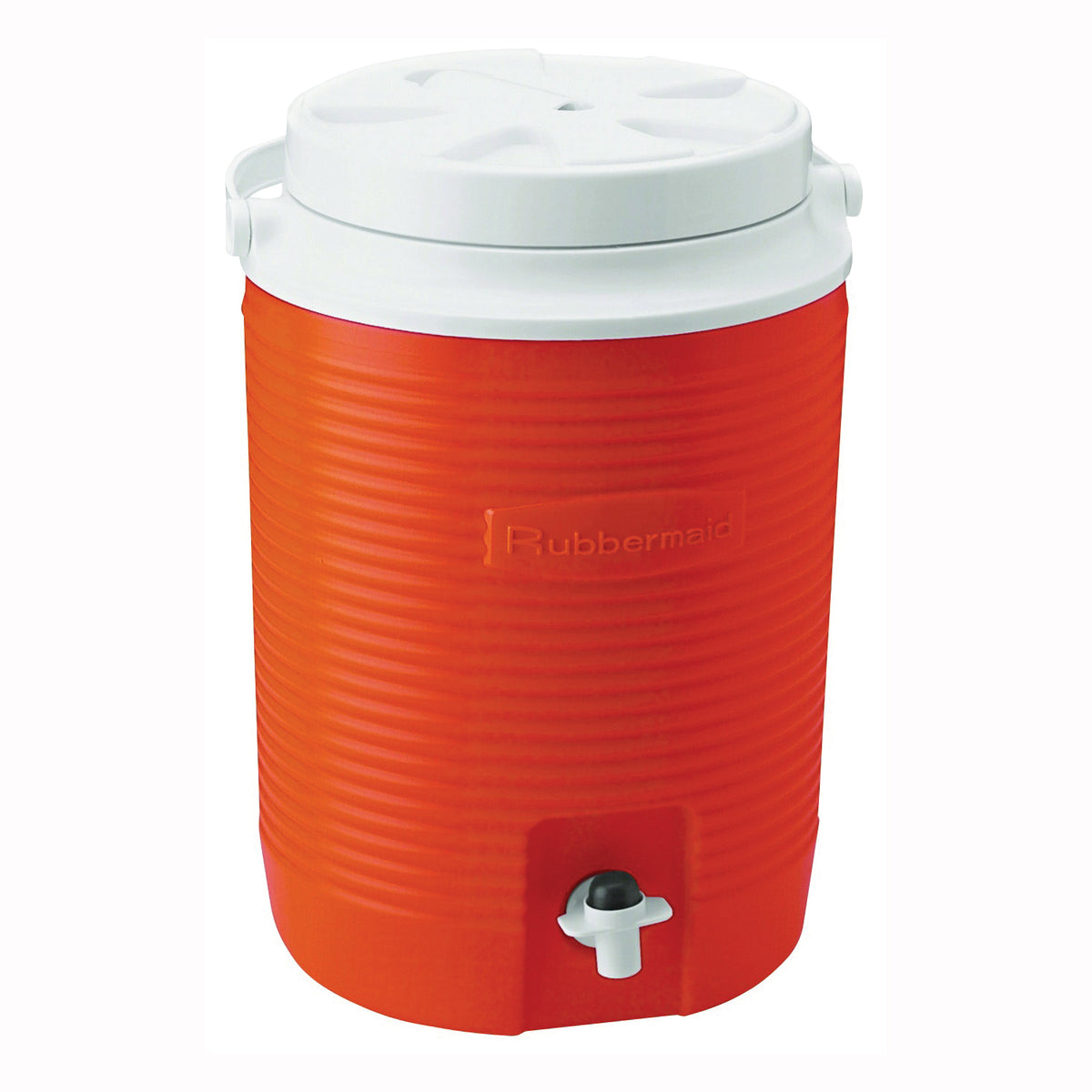 Rubbermaid Victory 1530-04-11 Water Cooler Jug, 2 gal Capacity, Polyethylene, Orange