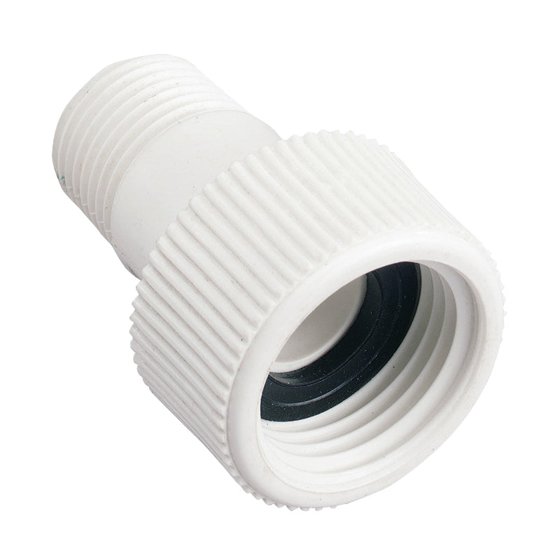 Orbit 53365 Hose to Pipe Adapter, 1/2 x 3/4 in, MNPT x FHT, Polyvinyl Chloride, White