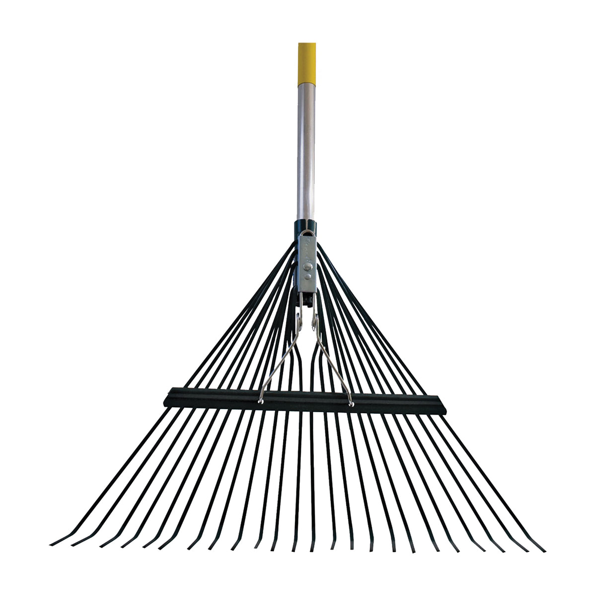 Flexrake CF24A Leaf Rake, Metal Tine, 24-Tine, Aluminum Handle, 48 in L Handle