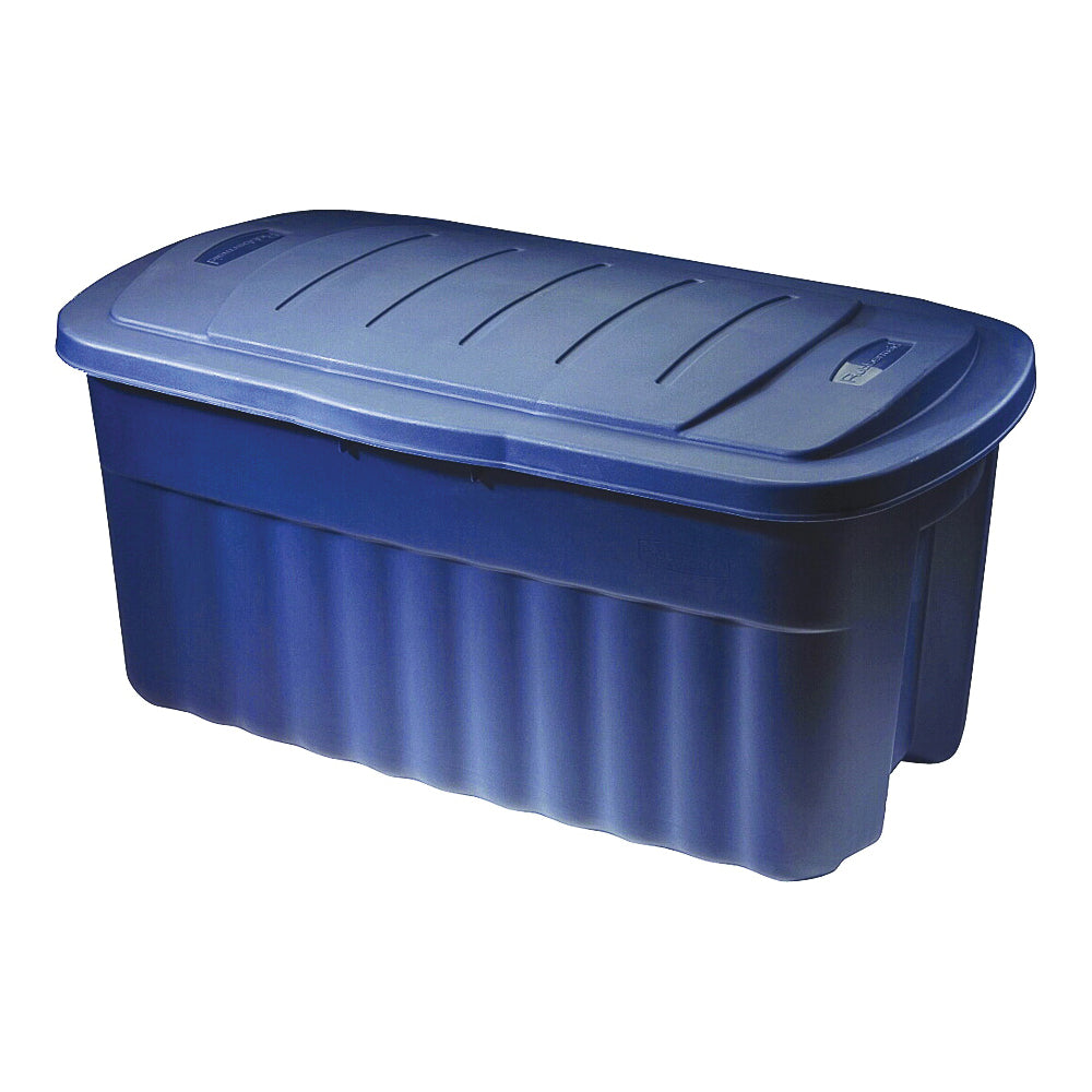 Rubbermaid Roughneck RMRT1400001 Jumbo Storage Box, Polyethylene, Dark Indigo, 36.9 in L, 21.3 in W, 18.3 in H