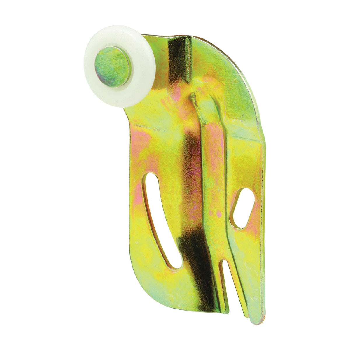 Prime-Line N 6508 Roller Assembly, 3/4 in Dia Roller, 1/4 in W Roller, Nylon, Brown, 1-Roller, 50 lb, Side Mounting