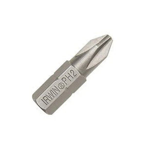 IRWIN 3510192C Insert Bit, #3 Drive, Phillips Drive, 1/4 in Shank, Hex Shank, 1 in L, S2 Steel