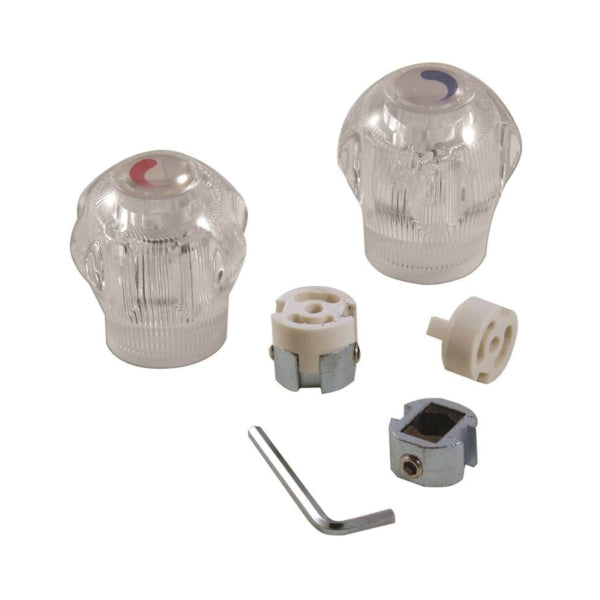 Danco 80010 Faucet Handle, Acrylic, For: Universal Two Handle Kitchen and Bathroom Faucets