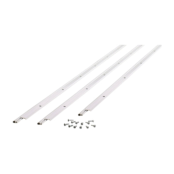 M-D 91850 Jamb Weatherstrip, Aluminum/Vinyl, White