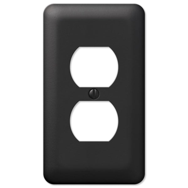 Amerelle Devon 935DBK Wallplate, 5 in L, 2-13/16 in W, 1 -Gang, Steel, Black