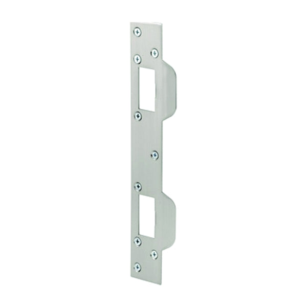 Defender Security U 10385 Security Strike, 6 in L, 1-5/8 in W, Steel, Satin Nickel