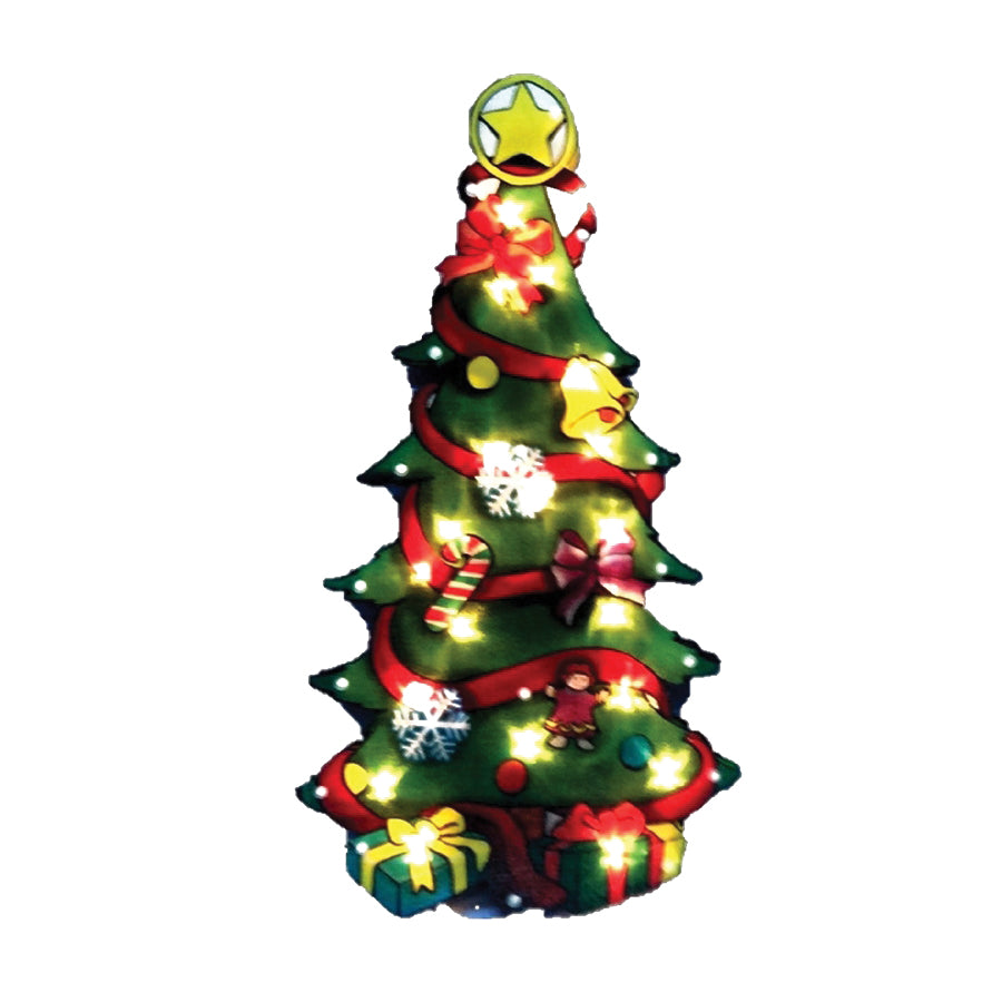 Santas Forest 60327 Christmas Tree, 17 in H, 110 V, Mini Bulb, Clear Light