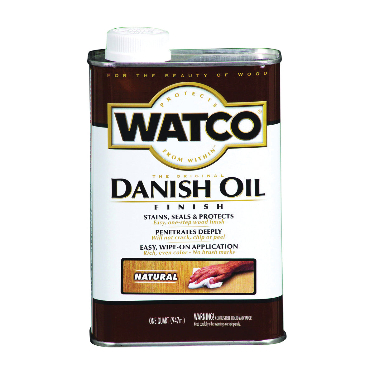WATCO 242218 Danish Oil, Natural, Liquid, 1 qt, Can
