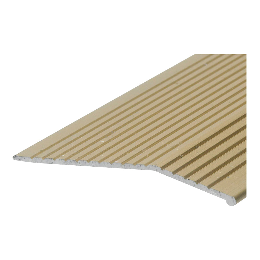 Frost King H1591FB6 Carpet Bar, 6 ft L, 2 in W, Fluted Surface, Aluminum, Gold, Satin