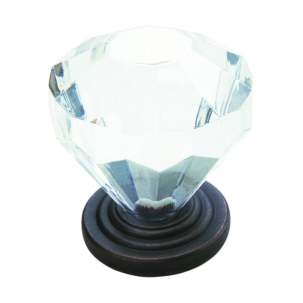 Amerock Traditional Classics Series 14303ORB Cabinet Knob, 1-3/8 in Projection, Acrylic/Zinc, Oil-Rubbed Bronze