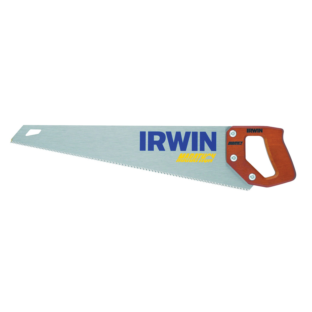 IRWIN 2011104 Coarse Cut Saw, 20 in L Blade, 9 TPI, Steel Blade, Hardwood Handle