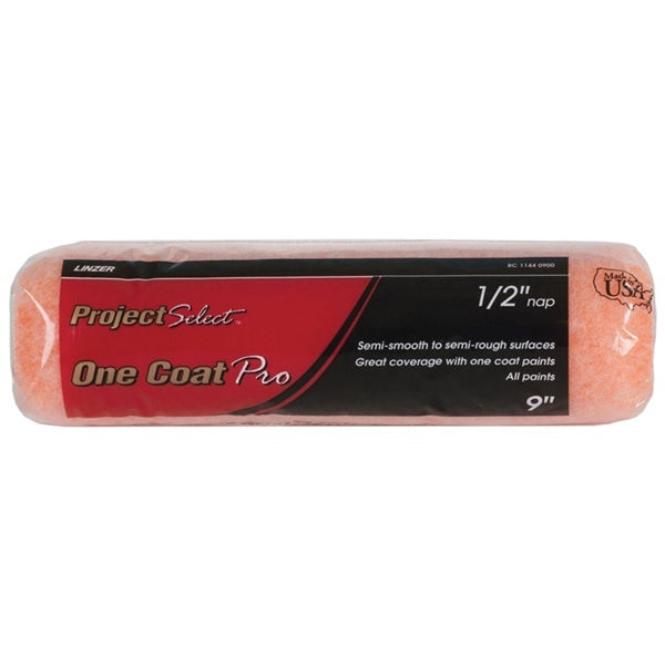 Linzer RC1144 Roller Cover, 1/2 in Thick Nap, 9 in L, Polyester Cover