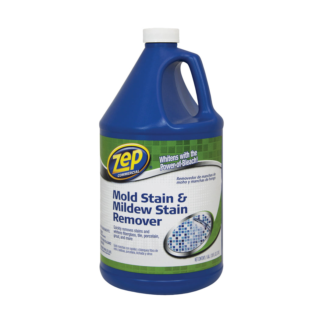 Zep ZUMILDEW128 Stain Remover, 1 gal, Liquid, Slight Chlorine, Clear