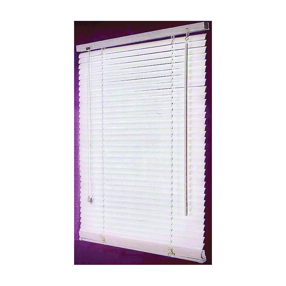 Simple Spaces FWB-23X64-3L Window Blind, 64 in L, 23 in W, Faux Wood, White