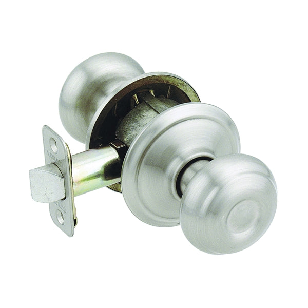 Schlage Georgian Series F10 GEO 619 Passage Door Knob, Metal, Satin Nickel