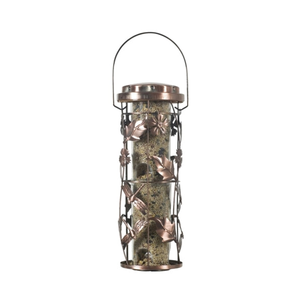 Perky-Pet 550 Wild Bird Feeder, Whimsical Garden, 1 lb, Plastic, Antique Copper, Hanging Mounting