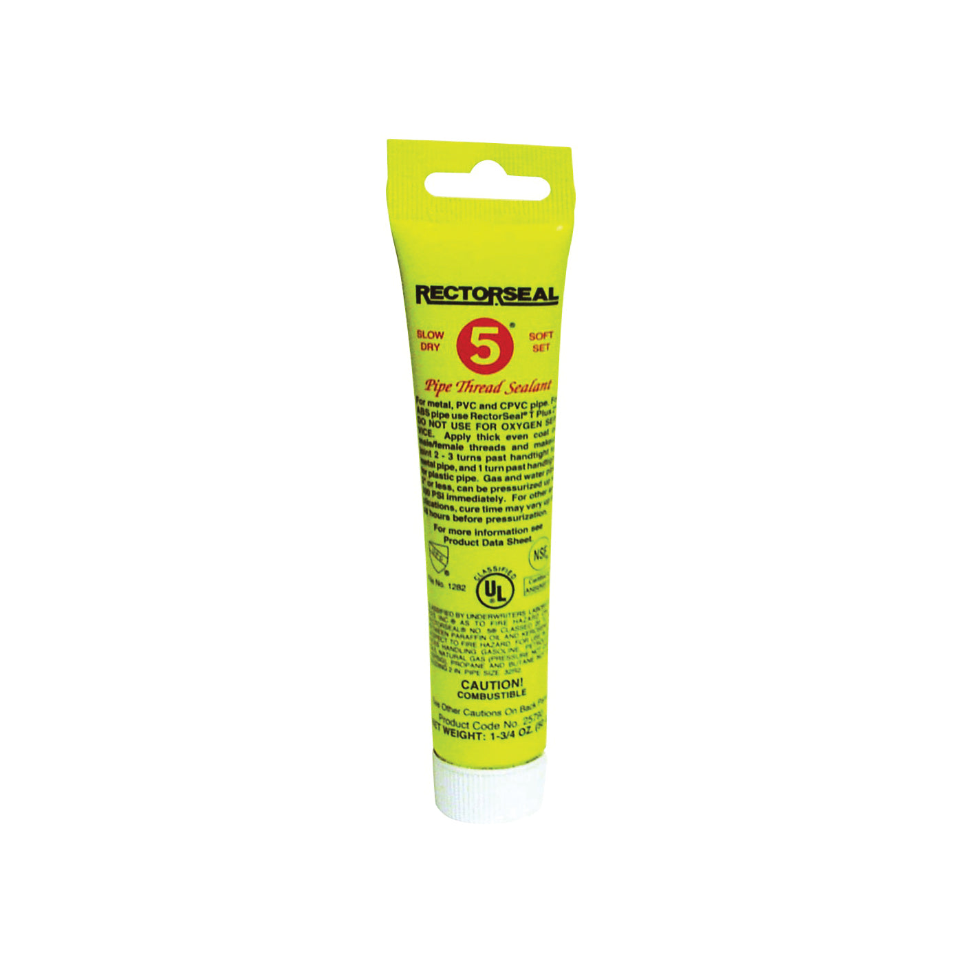 RECTORSEAL 25790 Thread Sealant, 1.75 oz Tube, Paste, Yellow