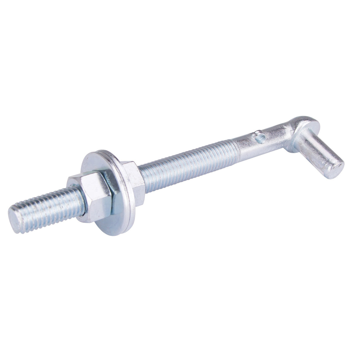 ProSource LR085 Bolt Hook, 5/8 in Thread, 5-1/8 in L Thread, 7 in L, Steel, Zinc-Plated