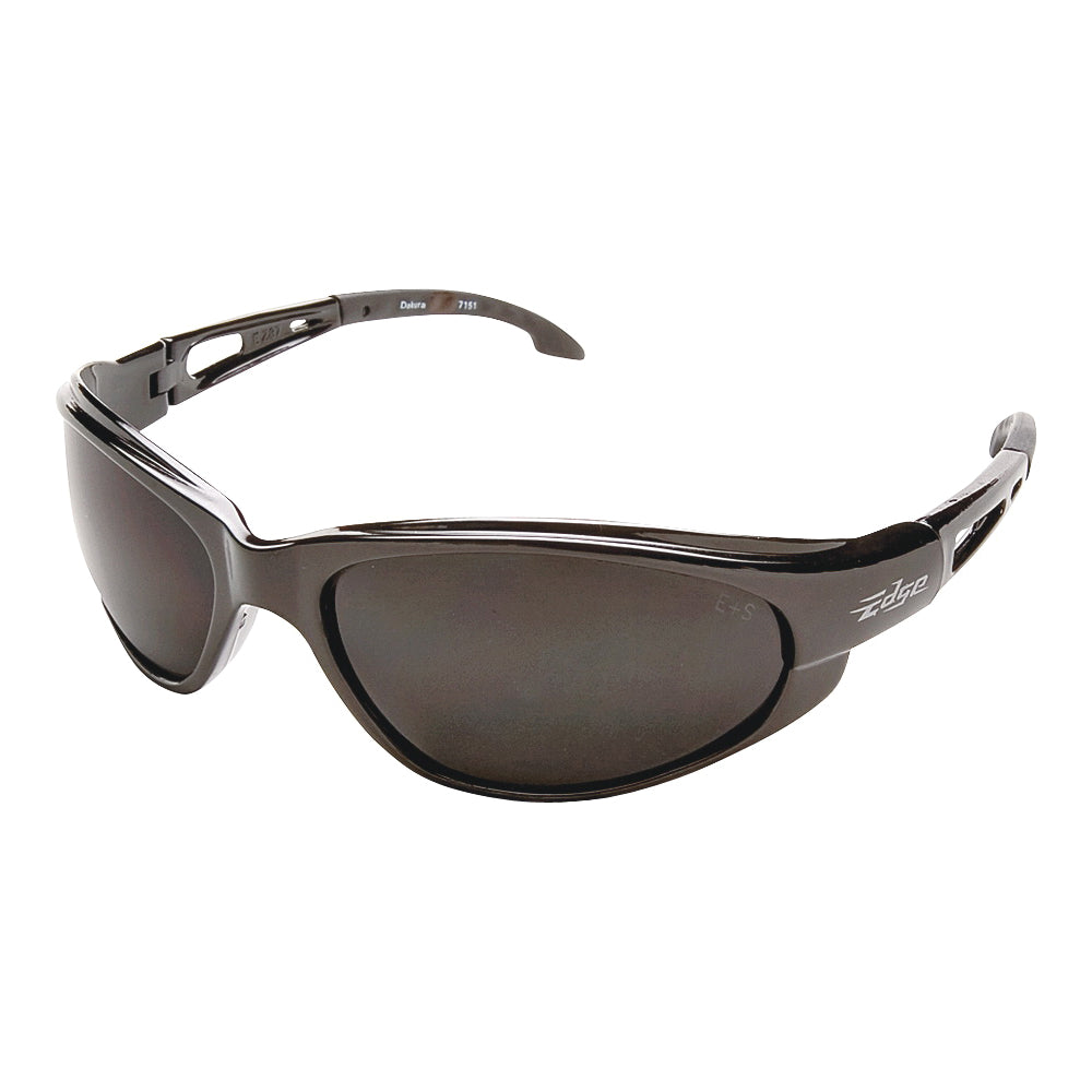 Edge SW116 Non-Polarized Safety Glasses, Unisex, Polycarbonate Lens, Full Frame, Nylon Frame, Black Frame