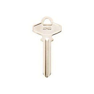 HY-KO 11010SC6 Key Blank, Brass, Nickel, For: Schlage Cabinet, House Locks and Padlocks