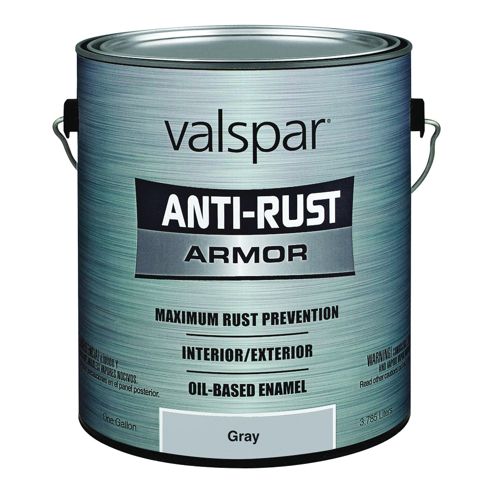 Valspar 21800 Series 044.0021834.007 Enamel, Gloss, Gray, 1 gal, Can