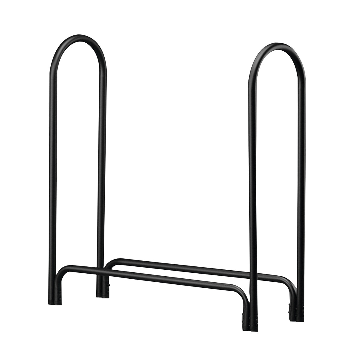 SHELTER SLRM Medium Log Rack, 13 in W, 45 in D, 45 in H, Steel Base, Powder-Coated, Black