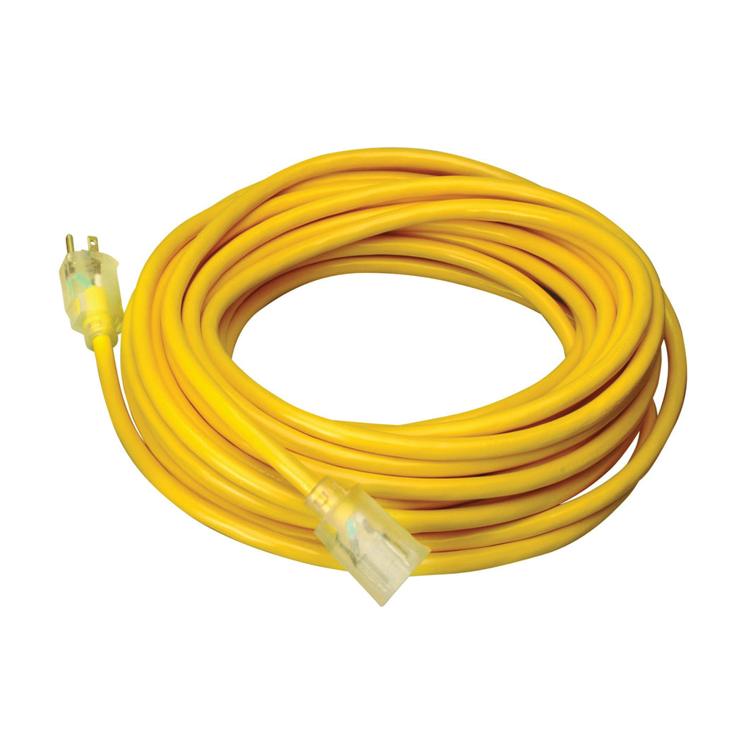 CCI 2588SW002 Extension Cord, 12 AWG Cable, 50 ft L, 15 A, Yellow
