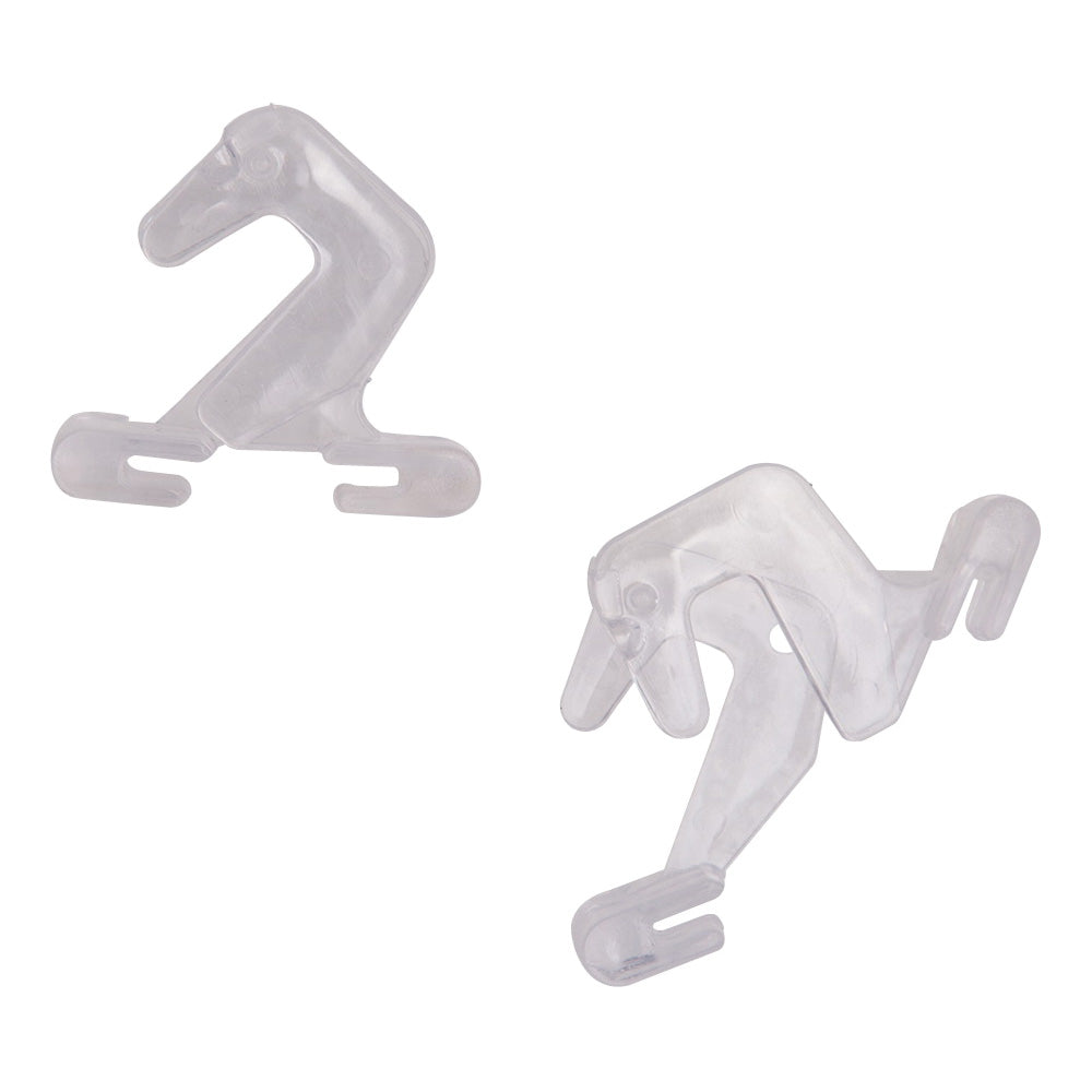 ProSource GB72733-PS Ceiling Track Hook, 1.5 in L, 0.35 in H, PVC, Clear, Wall Mount Mounting