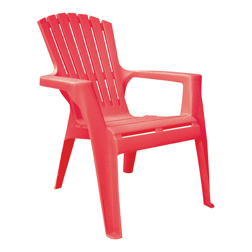 Adams 8460-26-3731 Kids Adirondack Chair, 18-1/4 in W, 23 in D, 23-3/4 in H, Polypropylene Frame, Cherry Red Frame