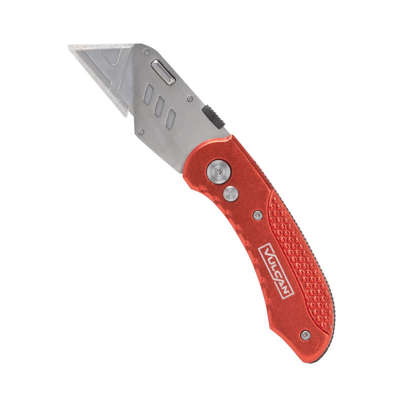 Vulcan KL007 Utility Knife, 2-3/8 in L Blade, 3/4 in W Blade, Steel Blade, 1-Blade, Red Handle