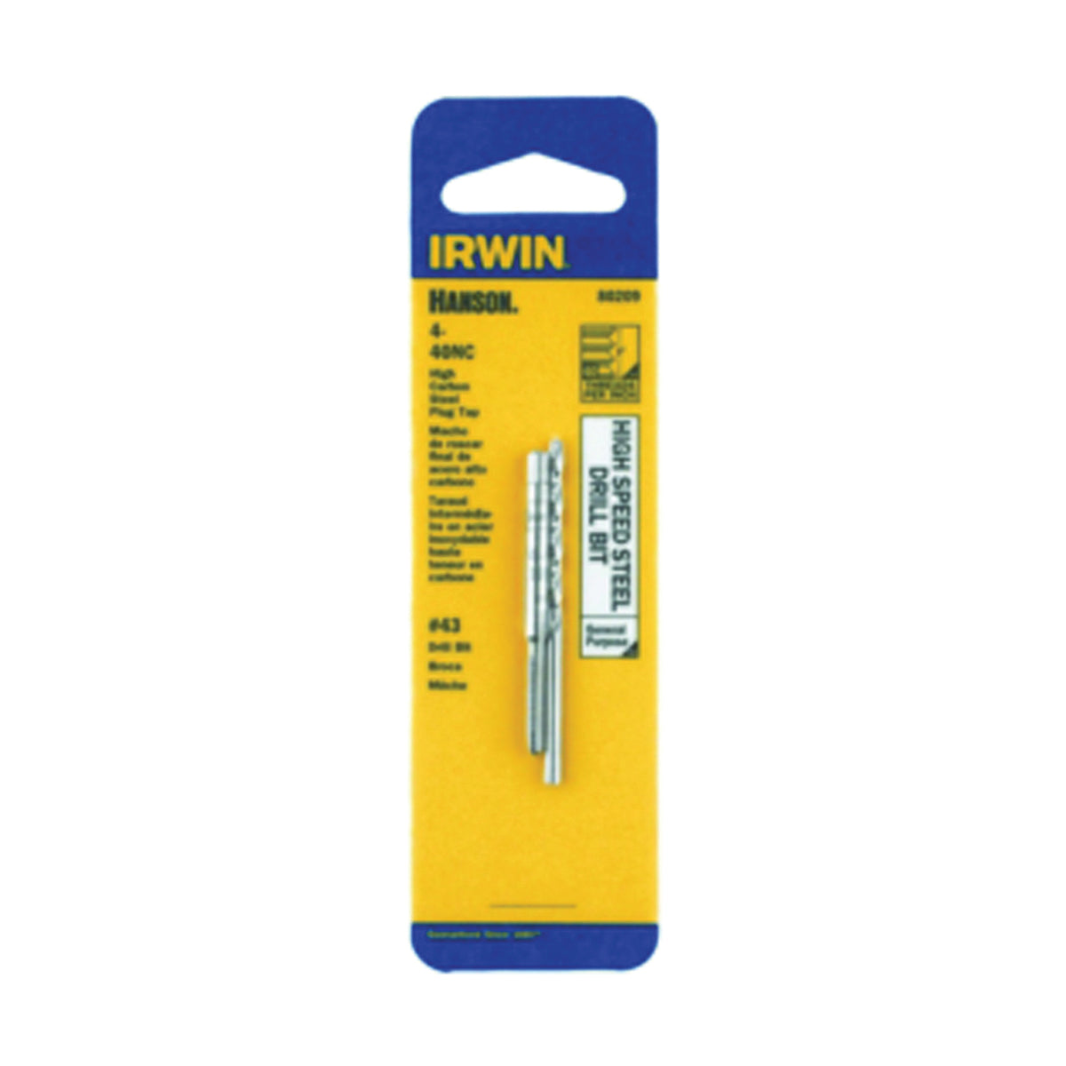 IRWIN HANSON 80209 Tap and Drill Bit Set, HCS/HSS